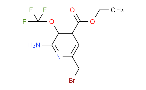 Ethyl 2-amino-6-(bromomethyl)-3-(trifluoromethoxy)pyridine-4-carboxylate