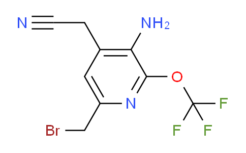 3-Amino-6-(bromomethyl)-2-(trifluoromethoxy)pyridine-4-acetonitrile