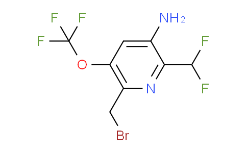 3-Amino-6-(bromomethyl)-2-(difluoromethyl)-5-(trifluoromethoxy)pyridine