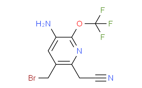 3-Amino-5-(bromomethyl)-2-(trifluoromethoxy)pyridine-6-acetonitrile
