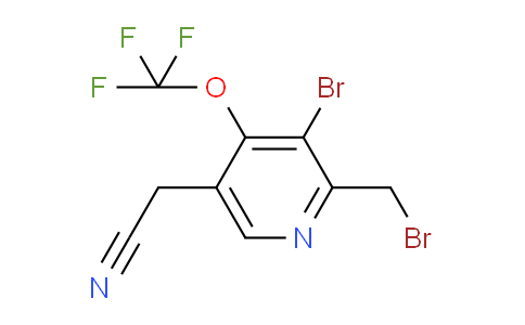 3-Bromo-2-(bromomethyl)-4-(trifluoromethoxy)pyridine-5-acetonitrile