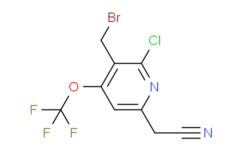 3-(Bromomethyl)-2-chloro-4-(trifluoromethoxy)pyridine-6-acetonitrile