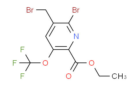 Ethyl 2-bromo-3-(bromomethyl)-5-(trifluoromethoxy)pyridine-6-carboxylate