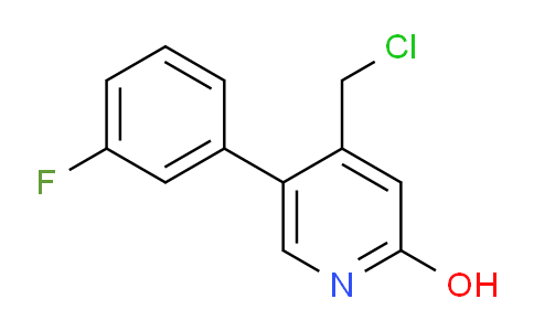 4-Chloromethyl-5-(3-fluorophenyl)-2-hydroxypyridine