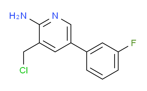 2-Amino-3-chloromethyl-5-(3-fluorophenyl)pyridine