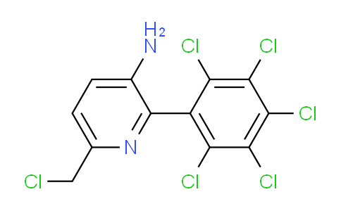 3-Amino-6-(chloromethyl)-2-(perchlorophenyl)pyridine