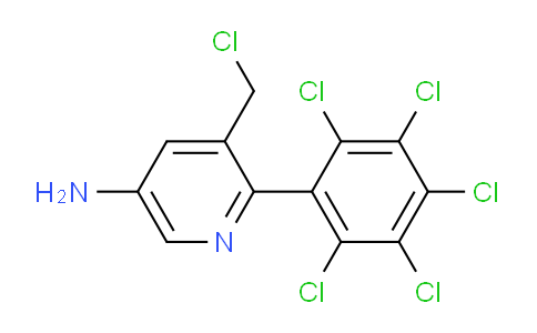 5-Amino-3-(chloromethyl)-2-(perchlorophenyl)pyridine