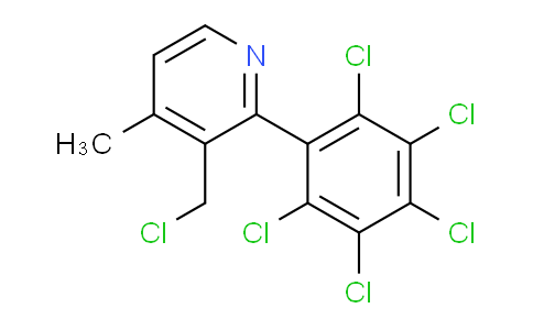3-(Chloromethyl)-4-methyl-2-(perchlorophenyl)pyridine