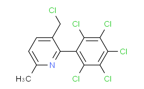 3-(Chloromethyl)-6-methyl-2-(perchlorophenyl)pyridine