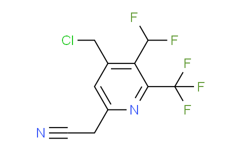 AM58843 | 1361773-78-5 | 4-(Chloromethyl)-3-(difluoromethyl)-2-(trifluoromethyl)pyridine-6-acetonitrile