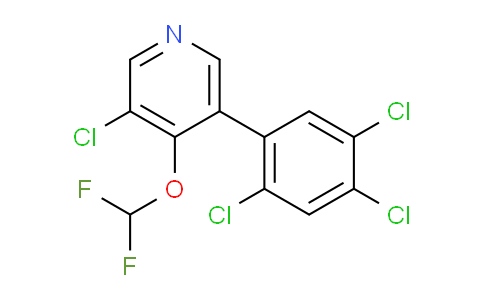 3-Chloro-4-(difluoromethoxy)-5-(2,4,5-trichlorophenyl)pyridine