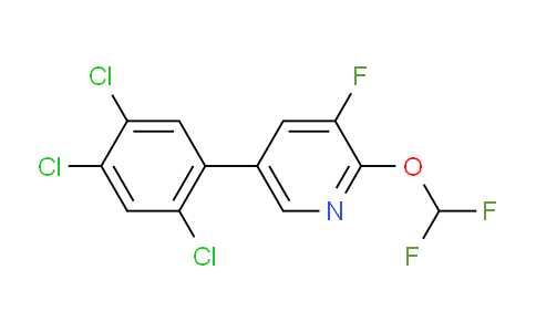 2-(Difluoromethoxy)-3-fluoro-5-(2,4,5-trichlorophenyl)pyridine