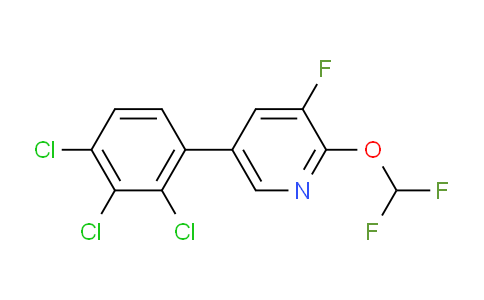 2-(Difluoromethoxy)-3-fluoro-5-(2,3,4-trichlorophenyl)pyridine