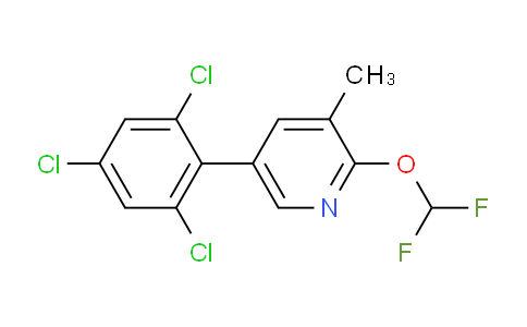 2-(Difluoromethoxy)-3-methyl-5-(2,4,6-trichlorophenyl)pyridine