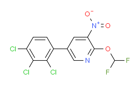 2-(Difluoromethoxy)-3-nitro-5-(2,3,4-trichlorophenyl)pyridine