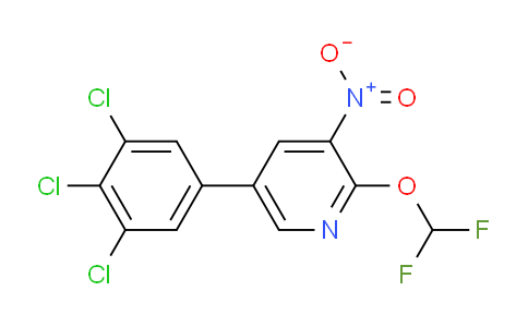2-(Difluoromethoxy)-3-nitro-5-(3,4,5-trichlorophenyl)pyridine
