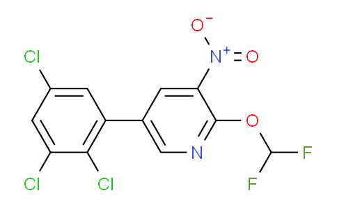 2-(Difluoromethoxy)-3-nitro-5-(2,3,5-trichlorophenyl)pyridine