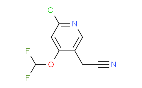 2-Chloro-4-(difluoromethoxy)pyridine-5-acetonitrile