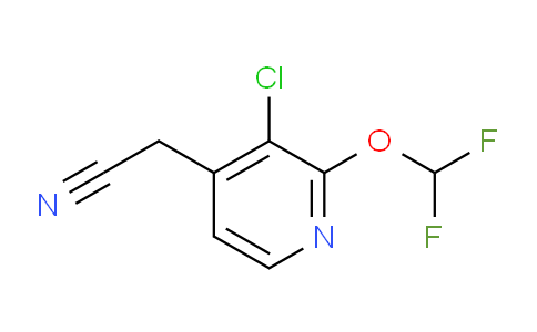3-Chloro-2-(difluoromethoxy)pyridine-4-acetonitrile