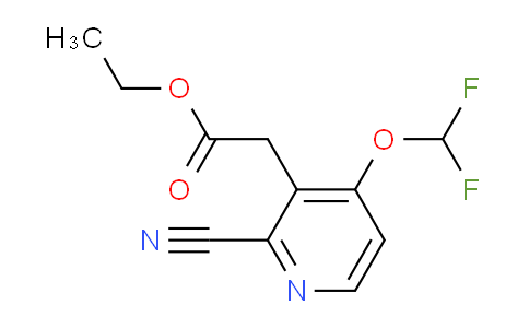 Ethyl 2-cyano-4-(difluoromethoxy)pyridine-3-acetate