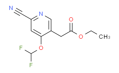 Ethyl 2-cyano-4-(difluoromethoxy)pyridine-5-acetate