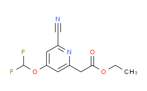 Ethyl 2-cyano-4-(difluoromethoxy)pyridine-6-acetate