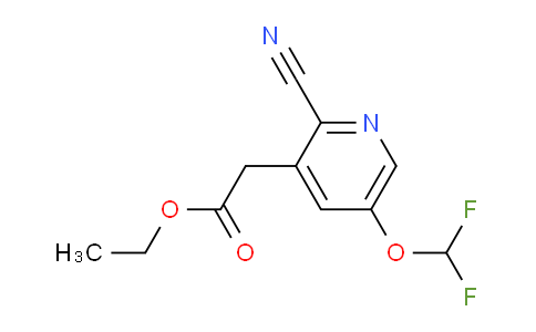 Ethyl 2-cyano-5-(difluoromethoxy)pyridine-3-acetate
