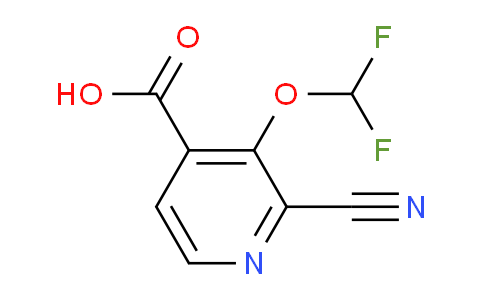 2-Cyano-3-(difluoromethoxy)isonicotinic acid