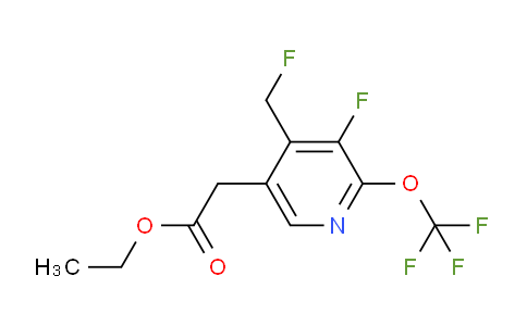 Ethyl 3-fluoro-4-(fluoromethyl)-2-(trifluoromethoxy)pyridine-5-acetate
