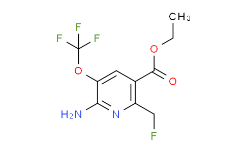 Ethyl 2-amino-6-(fluoromethyl)-3-(trifluoromethoxy)pyridine-5-carboxylate