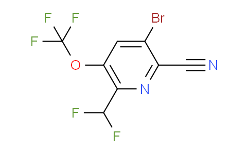 3-Bromo-2-cyano-6-(difluoromethyl)-5-(trifluoromethoxy)pyridine