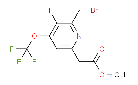 Methyl 2-(bromomethyl)-3-iodo-4-(trifluoromethoxy)pyridine-6-acetate