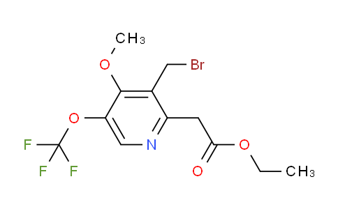 Ethyl 3-(bromomethyl)-4-methoxy-5-(trifluoromethoxy)pyridine-2-acetate