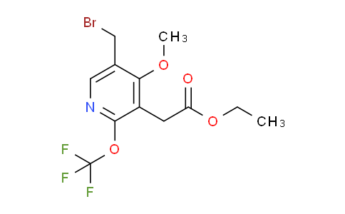 Ethyl 5-(bromomethyl)-4-methoxy-2-(trifluoromethoxy)pyridine-3-acetate