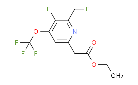 Ethyl 3-fluoro-2-(fluoromethyl)-4-(trifluoromethoxy)pyridine-6-acetate