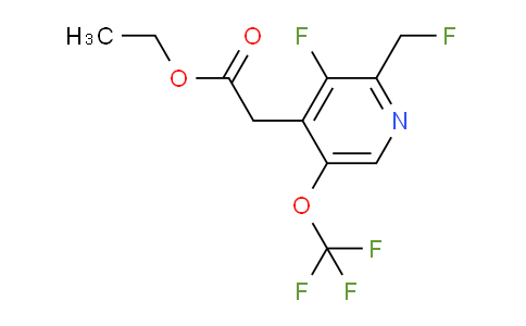 Ethyl 3-fluoro-2-(fluoromethyl)-5-(trifluoromethoxy)pyridine-4-acetate