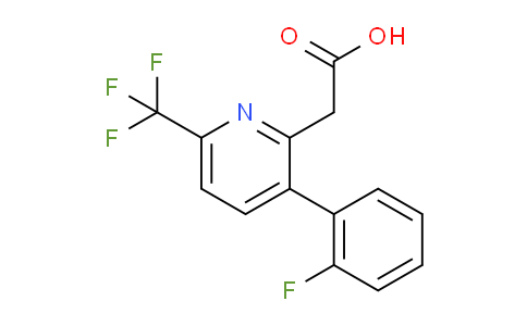 2-(3-(2-Fluorophenyl)-6-(trifluoromethyl)pyridin-2-yl)acetic acid