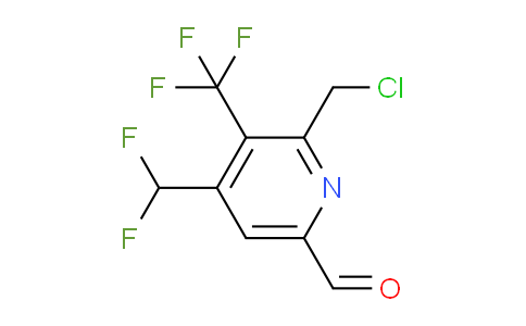 2-(Chloromethyl)-4-(difluoromethyl)-3-(trifluoromethyl)pyridine-6-carboxaldehyde