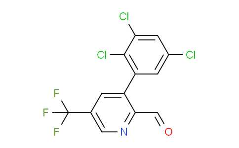 3-(2,3,5-Trichlorophenyl)-5-(trifluoromethyl)picolinaldehyde