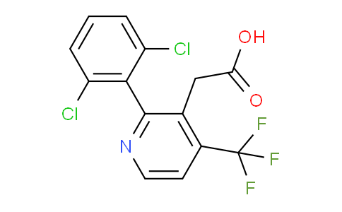 2-(2,6-Dichlorophenyl)-4-(trifluoromethyl)pyridine-3-acetic acid