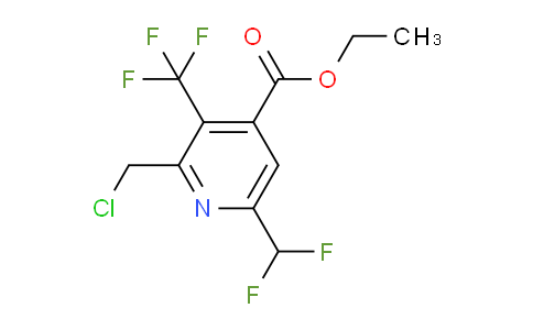 Ethyl 2-(chloromethyl)-6-(difluoromethyl)-3-(trifluoromethyl)pyridine-4-carboxylate