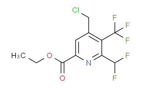 Ethyl 4-(chloromethyl)-2-(difluoromethyl)-3-(trifluoromethyl)pyridine-6-carboxylate