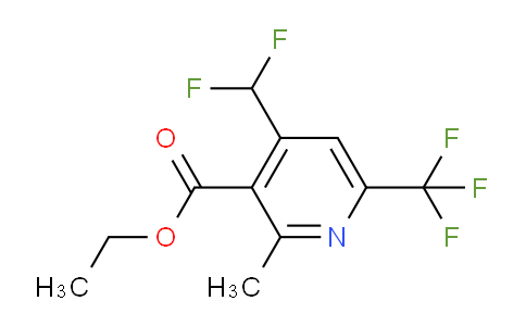 Ethyl 4-(difluoromethyl)-2-methyl-6-(trifluoromethyl)pyridine-3-carboxylate