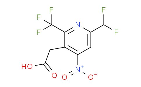 6-(Difluoromethyl)-4-nitro-2-(trifluoromethyl)pyridine-3-acetic acid