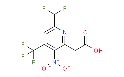 6-(Difluoromethyl)-3-nitro-4-(trifluoromethyl)pyridine-2-acetic acid