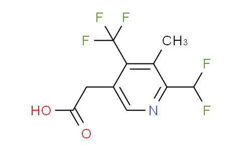 2-(Difluoromethyl)-3-methyl-4-(trifluoromethyl)pyridine-5-acetic acid