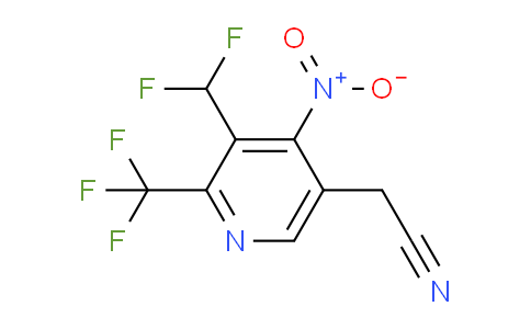 3-(Difluoromethyl)-4-nitro-2-(trifluoromethyl)pyridine-5-acetonitrile