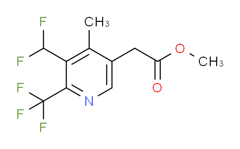 Methyl 3-(difluoromethyl)-4-methyl-2-(trifluoromethyl)pyridine-5-acetate