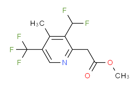 Methyl 3-(difluoromethyl)-4-methyl-5-(trifluoromethyl)pyridine-2-acetate