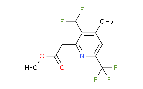 Methyl 3-(difluoromethyl)-4-methyl-6-(trifluoromethyl)pyridine-2-acetate